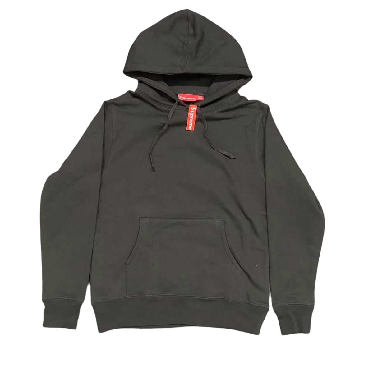 Supreme Satin Appliqué Hooded Sweatshirt Black and White OG0729226