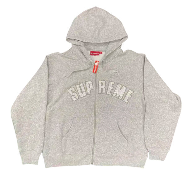 Supreme x B.B SIMON Co branded Zipper Hoodie grey OG0729249