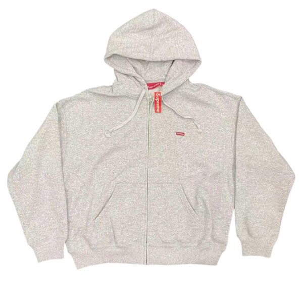 Supreme 24FW Small Box Zipper Cardigan Sweatshirt grey OG0729250