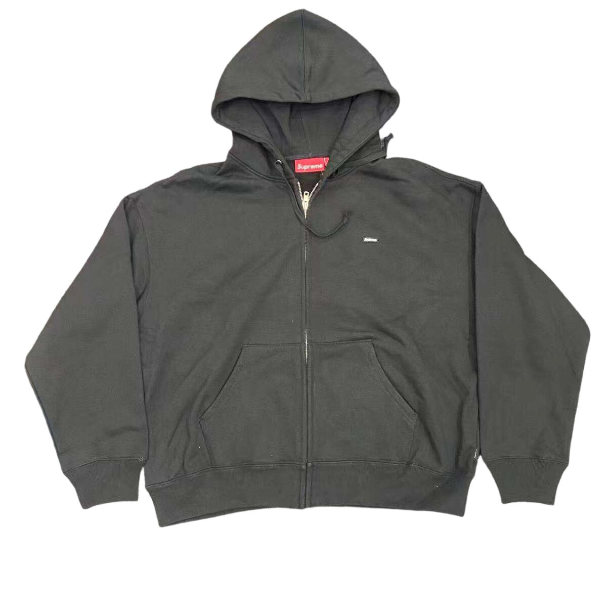 Supreme 24FW Small Box Zipper Cardigan Sweatshirt black OG0729252