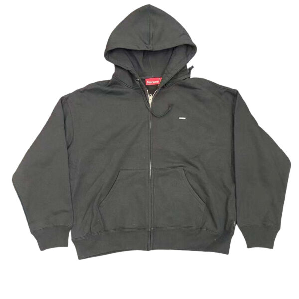 Supreme 24FW Small Box Zipper Cardigan Sweatshirt black OG0729252