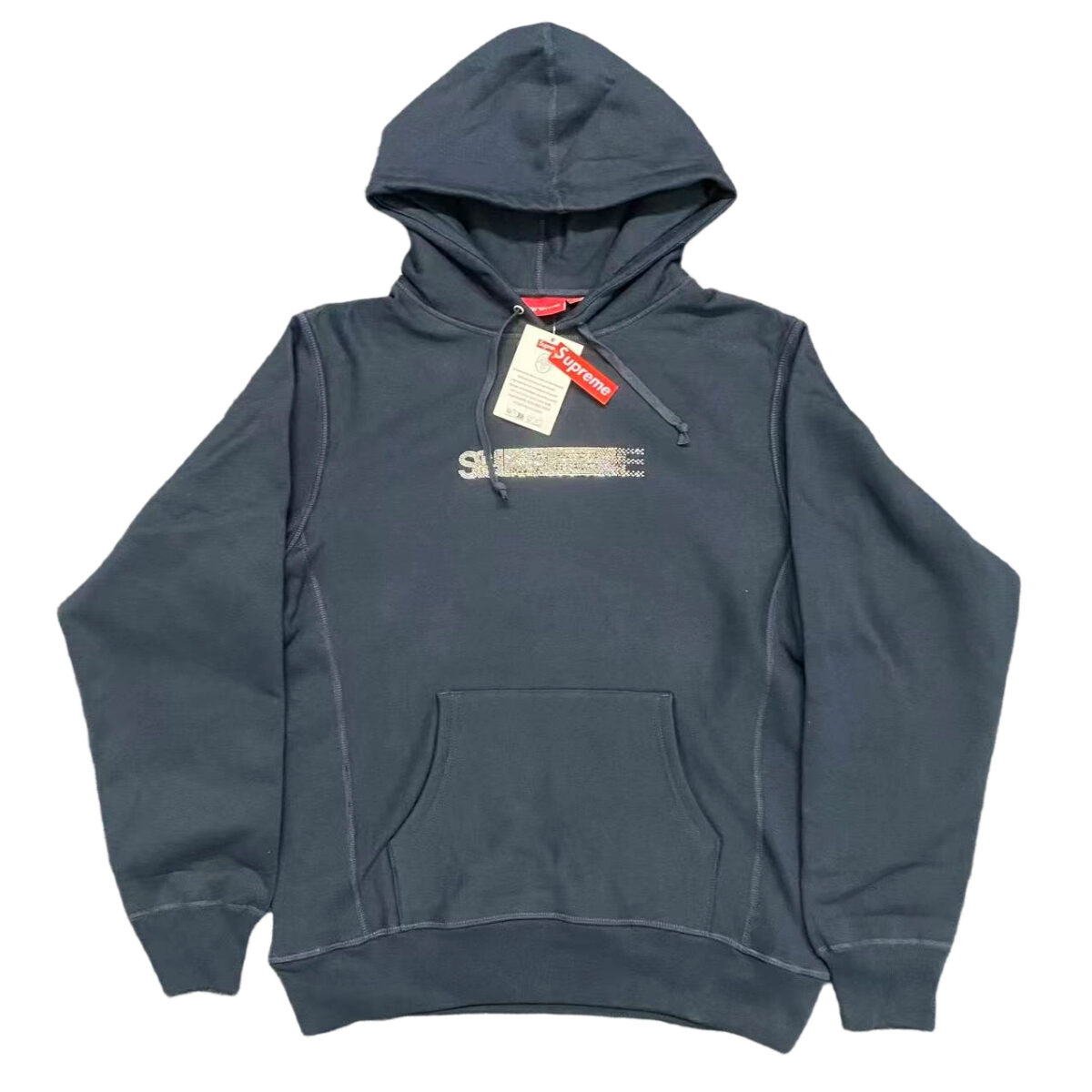 Sup x collaboration FW25 Motion Logo Hooded Sweatshirt navy blue OG0729255