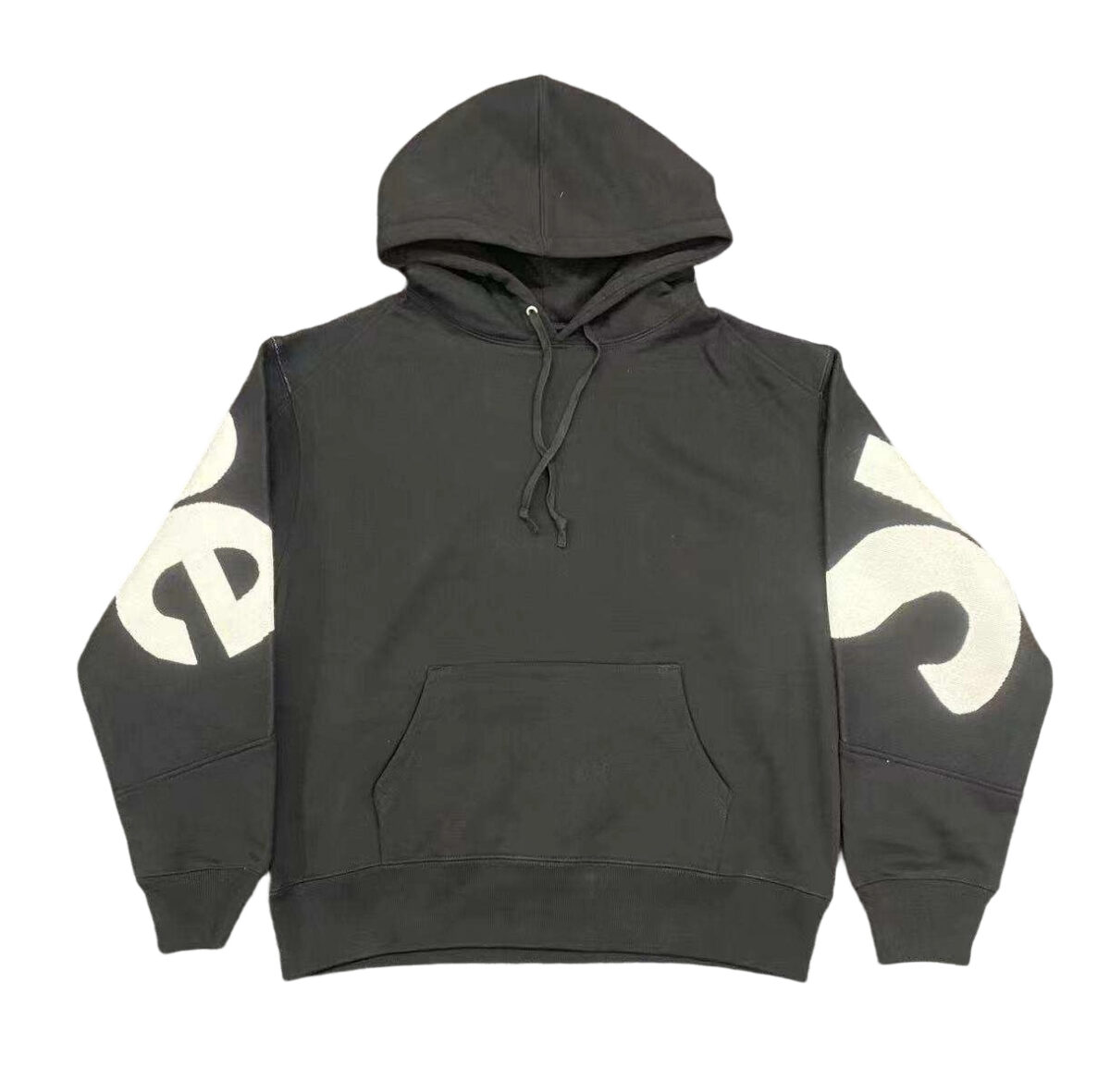 Supreme BIG LOGO JACQUARD HOODED SWEATSHIRT BLACK OG0729262