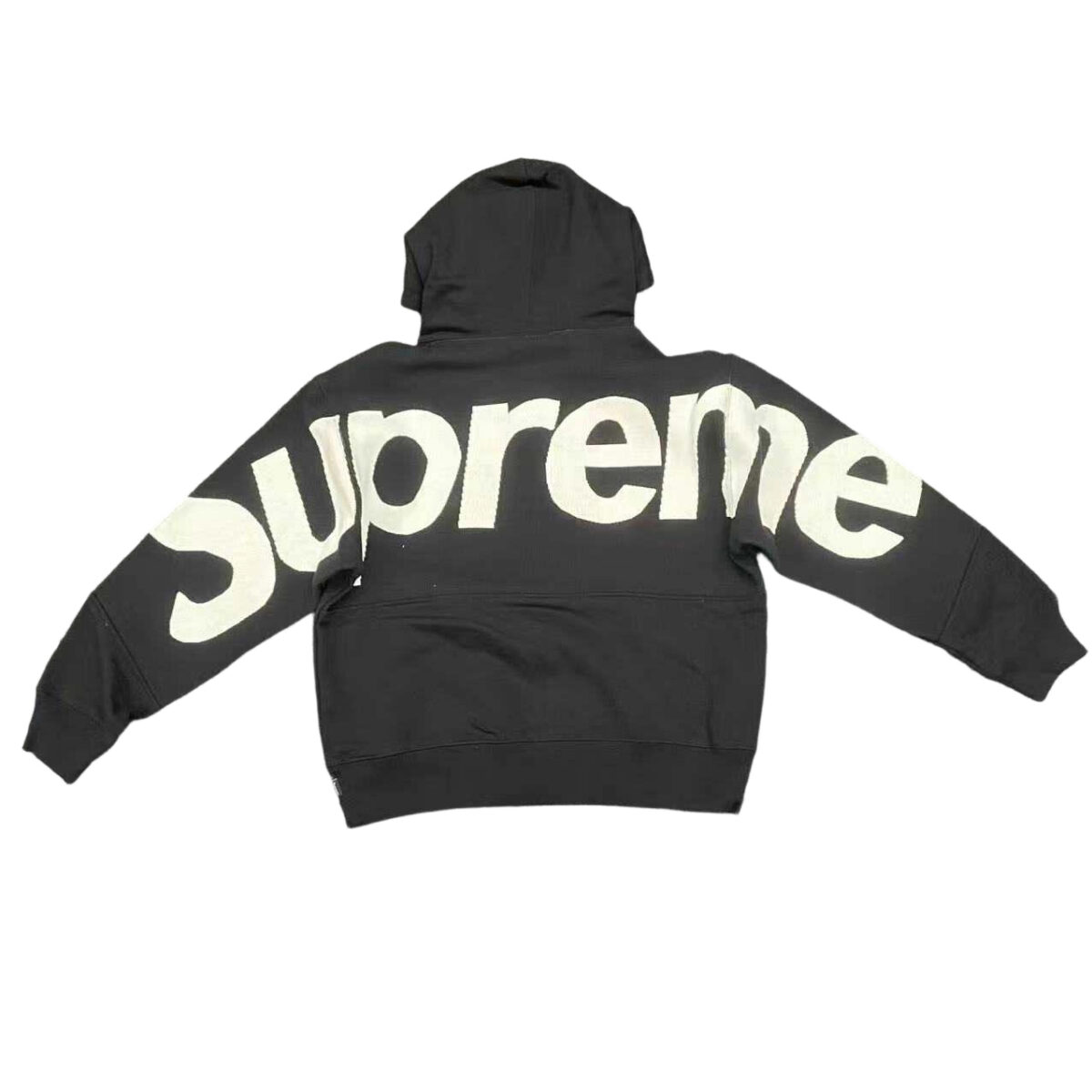 Supreme BIG LOGO JACQUARD HOODED SWEATSHIRT BLACK OG0729262