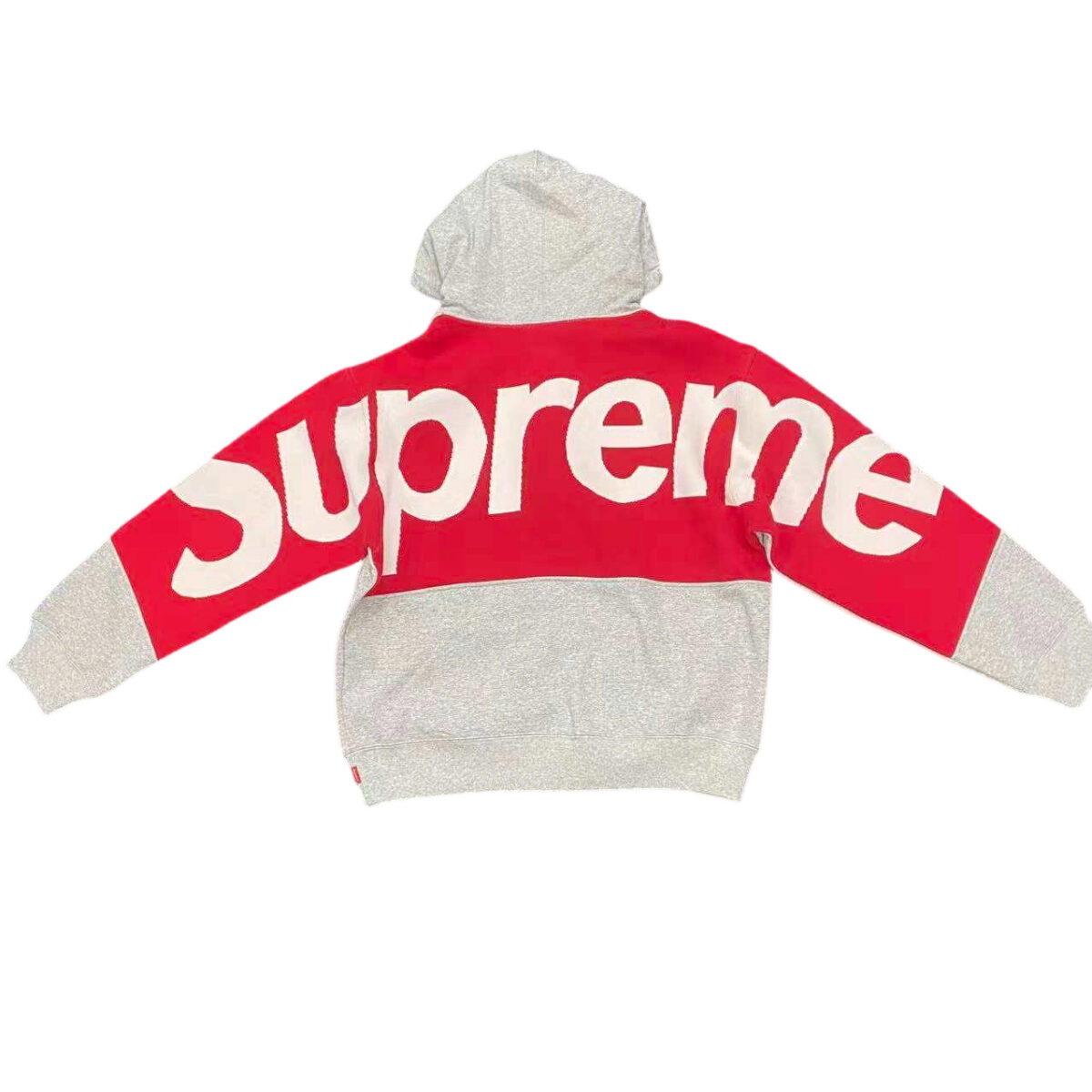 Supreme BIG LOGO JACQUARD HOODED SWEATSHIRT grey OG0729263