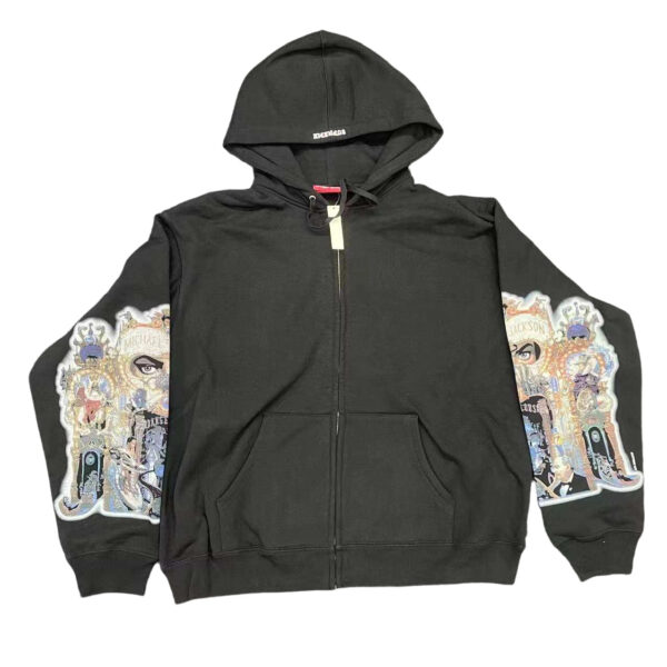 Supreme x Michael Jackson collaboration FW25 WEEK18 Dangerous Zip Up Hooded Sweatshirt black OG0729272