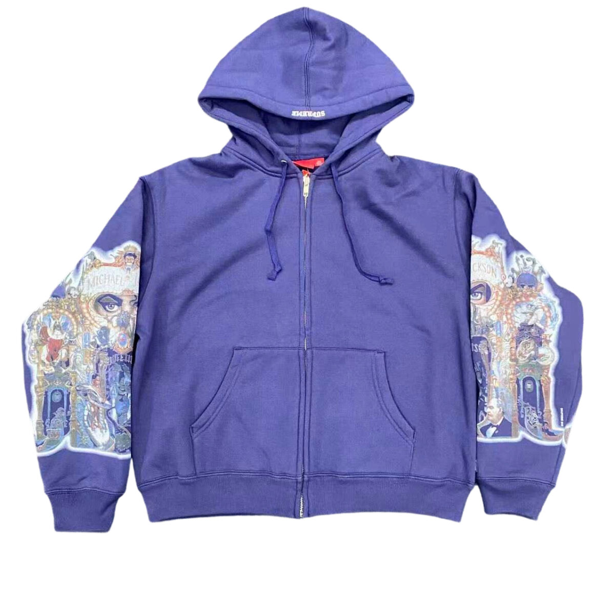 Supreme x Michael Jackson collaboration FW25 WEEK18 Dangerous Zip Up Hooded Sweatshirt blue OG0729273