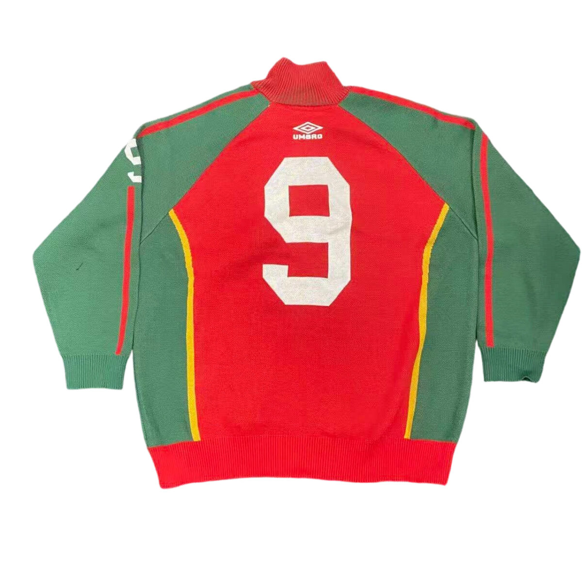 Supreme X UMBRO ZIP UP SWEATER Zipper Knitted Sweater Coat red, green OG0729278