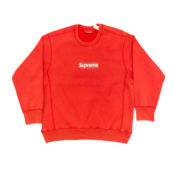 Supreme 25ss round neck hoodie red OG0729285