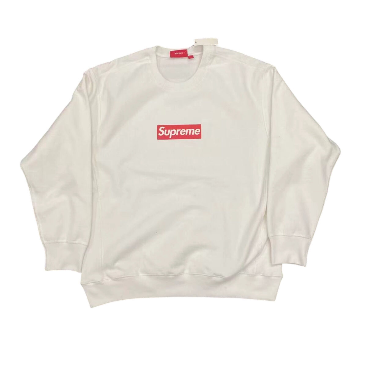 Supreme 25ss round neck hoodie white OG0729286