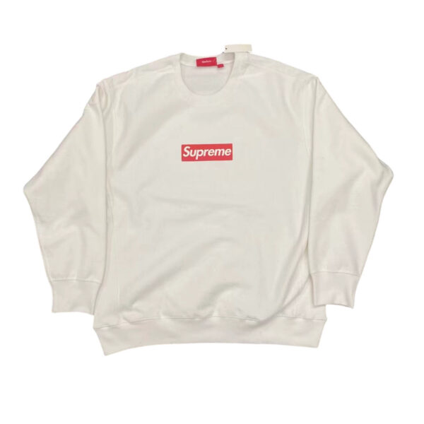 Supreme 25ss round neck hoodie white OG0729286
