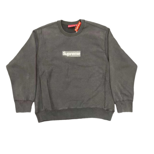 Supreme 25ss round neck hoodie black OG0729287