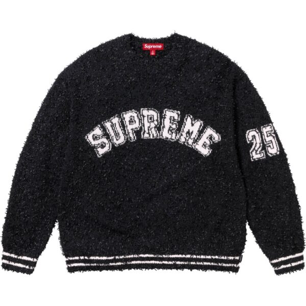 SUPREME SS25 TEXTURED ARC SWEATER black OG0730290