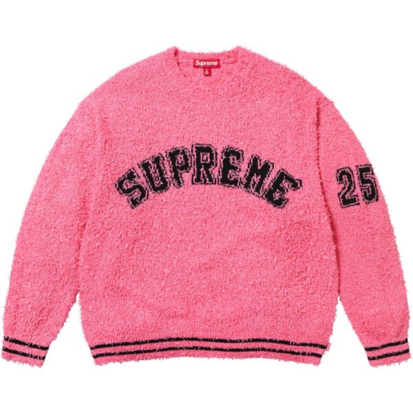 SUPREME SS25 TEXTURED ARC SWEATER pink OG0730292