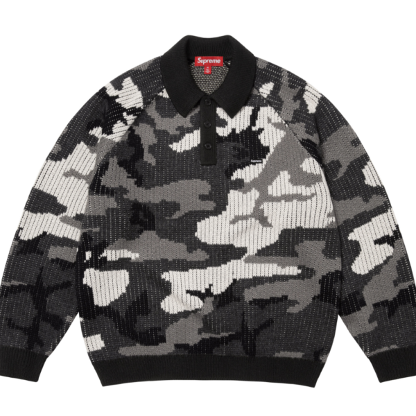SUPREME FW25 SMALL BOX POLO SWEATER Camouflage OG0730294