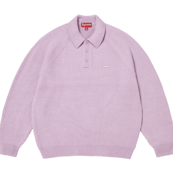 SUPREME FW25 SMALL BOX POLO SWEATER Pink OG0730295