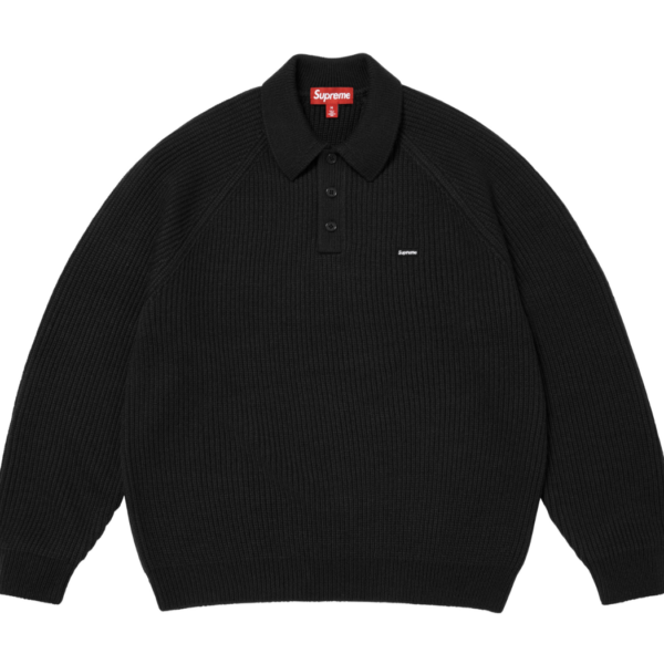 SUPREME FW25 SMALL BOX POLO SWEATER black OG0730296