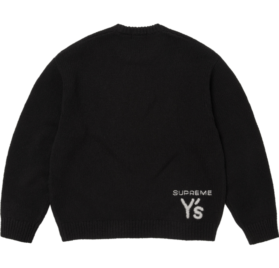 SUPREME X Y’S BY YOHJI YAMAMOTO Co branded SWEATER Black OG0730297