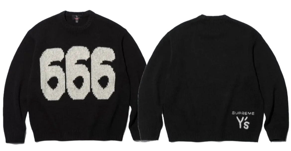 SUPREME X Y’S BY YOHJI YAMAMOTO Co branded SWEATER Black OG0730297