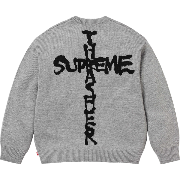 SUPREME ®/ THRASHER ® CREWNECK FW24 Flame Joint Sweater Grey OG0730299
