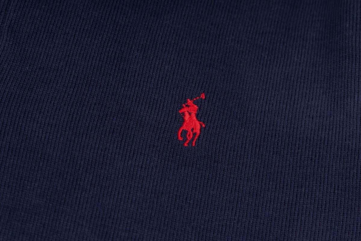 Ralph Lauren Half Zipper High Collar Long Sleeve Knitted Hoodie navy blue OG0730318