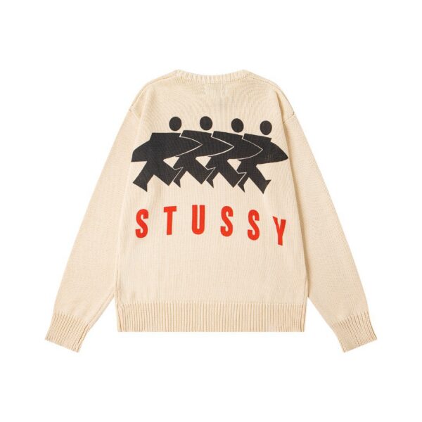 Stussy FW24 SURFMAN ICON COTTON LINEN CREW Sweater Apricot OG0731338