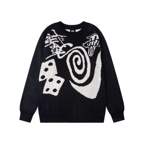 Stussy FW23 collaboration Nike mosquito repellent dice sweater black OG0731339