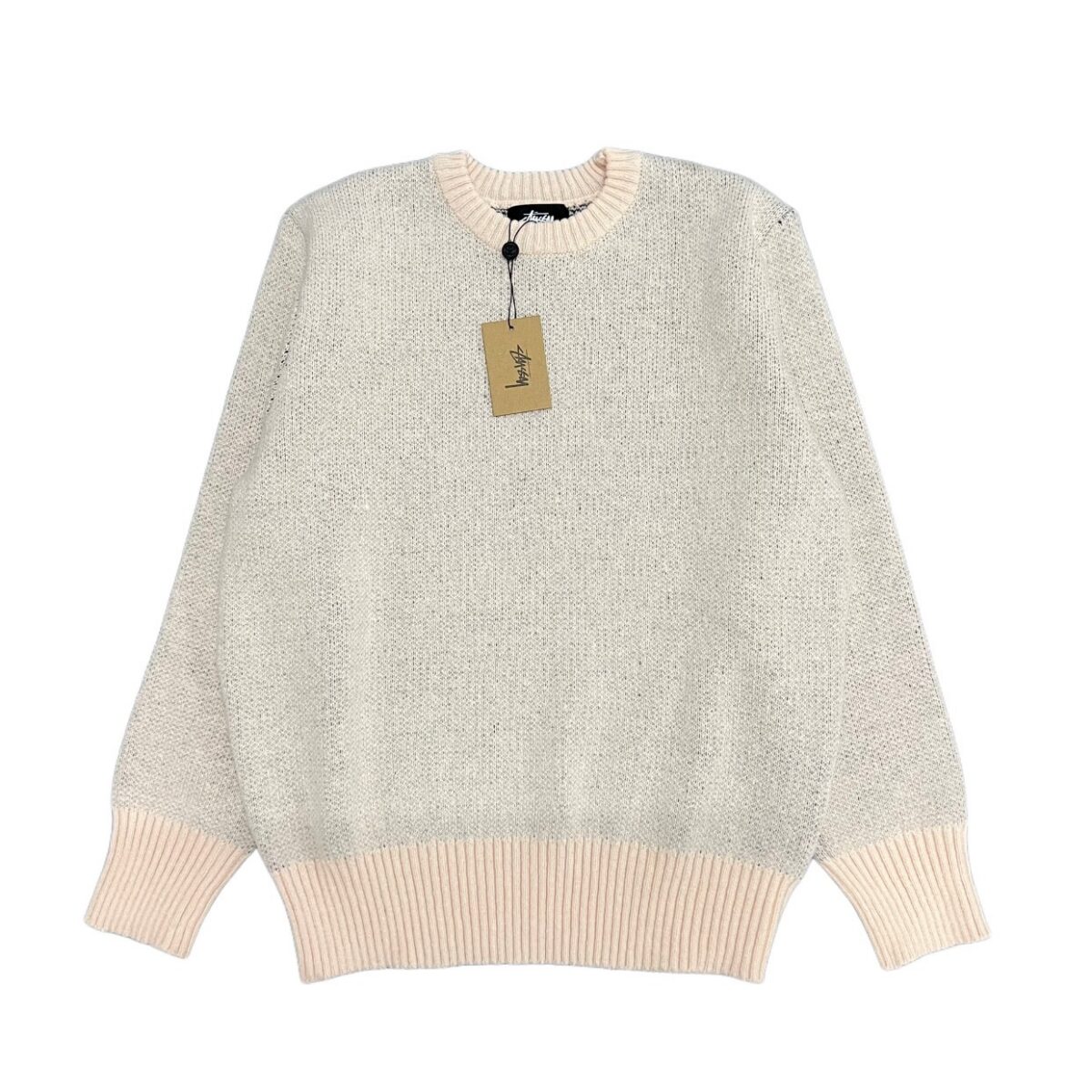 STUSSY Classic Back Billiards Black Eight Jacquard Couple Round Neck Knitted Sweater OG0731341