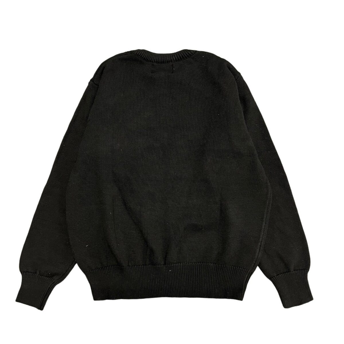 STUSSY Skeleton Towel Embroidered Jacquard Couple Round Neck Knitted Sweater Black OG0731343
