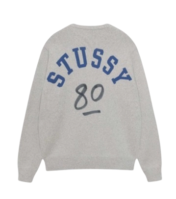 Stussy FW25 letter 80 sweater Grey OG0731347