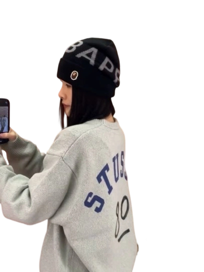 Stussy FW25 letter 80 sweater Grey OG0731347