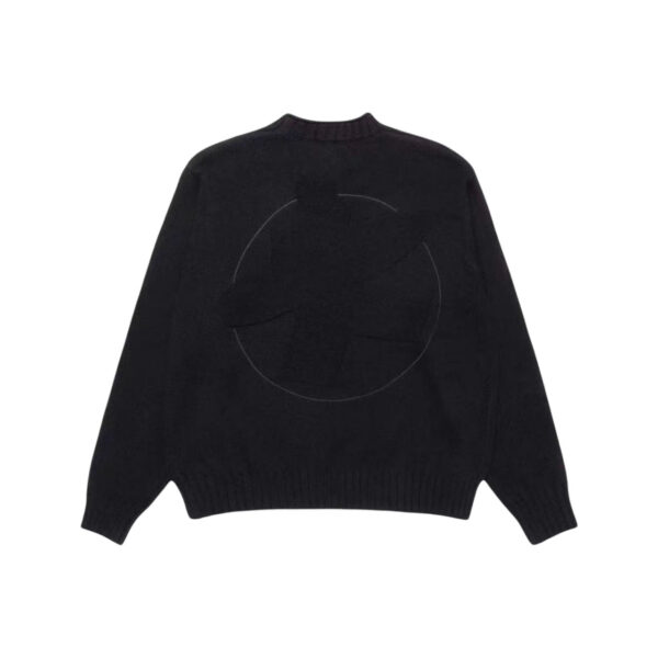 Stussy FW25 Solid Color Surfing Figure Sweater Black OG0731349
