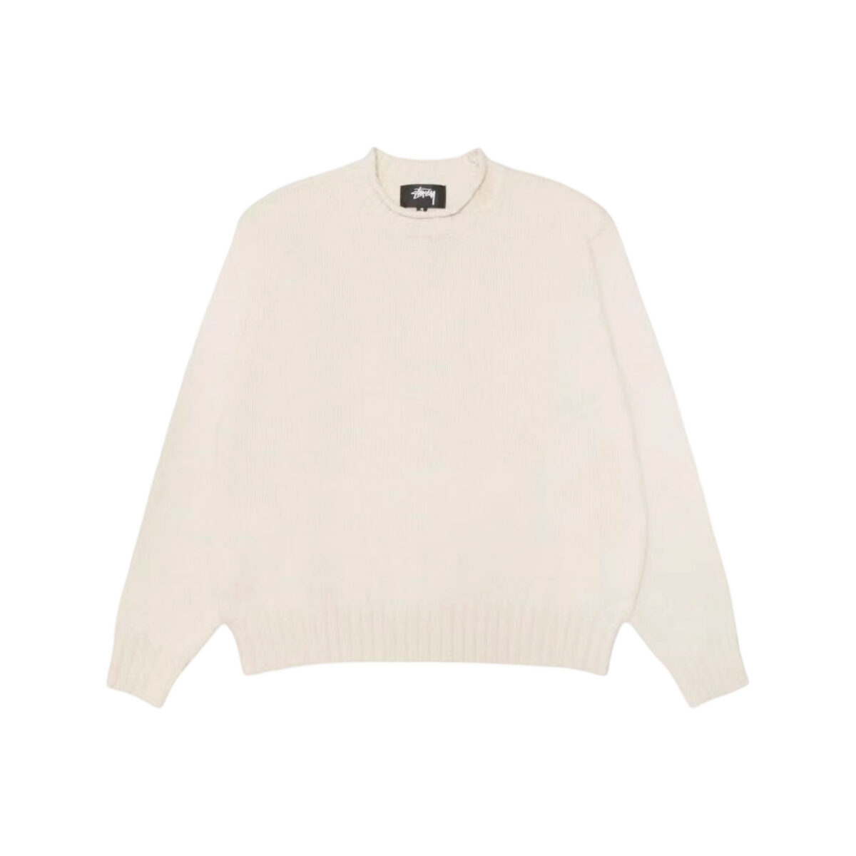 Stussy FW25 Solid Color Surfing Figure Sweater Apricot OG0731350