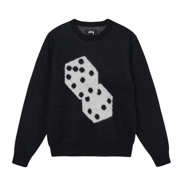 Stussy FW24 seahorse hair dice sweater Black OG0731351