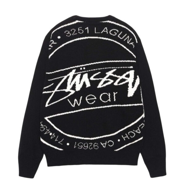 Stussy FW25 Wear letter knit sweater Black OG0731354