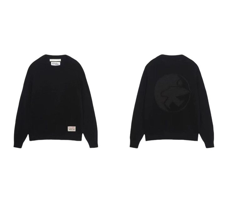 Stussy FW24 Retro Surfing Little Man Sweater black OG0731356