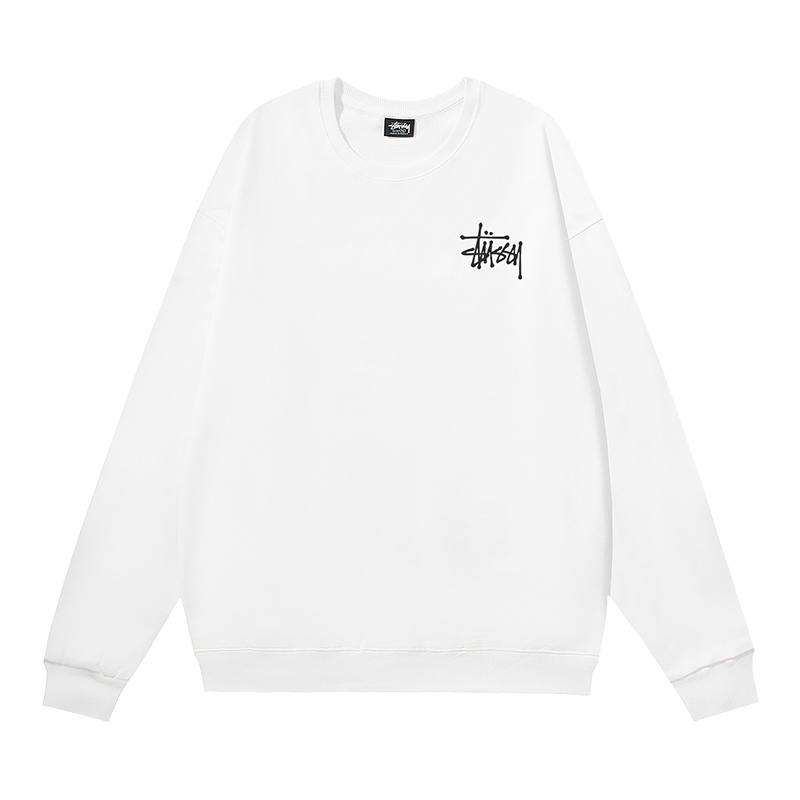 STUSSY round neck classic hoodie white OG0731358