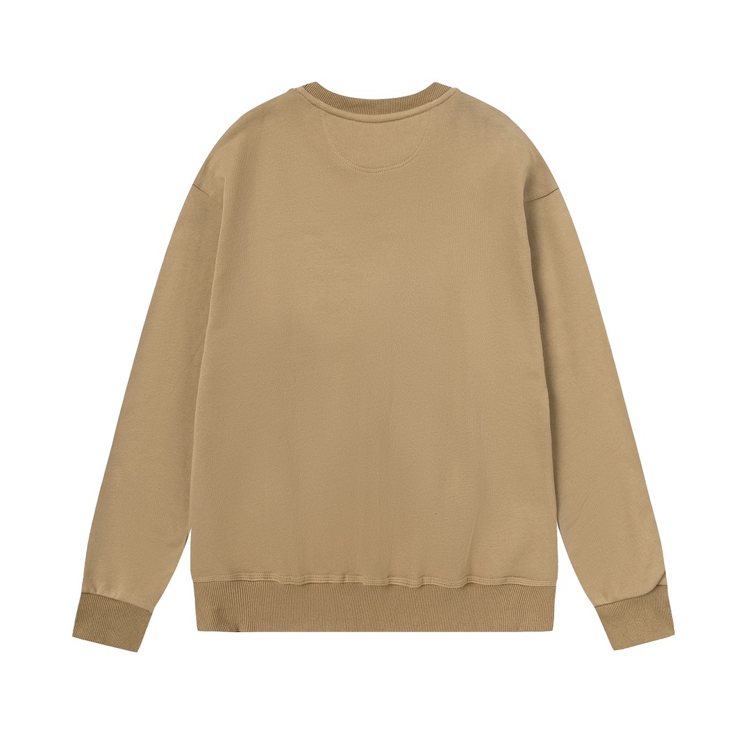Stussy round neck hoodie khaki OG0731359