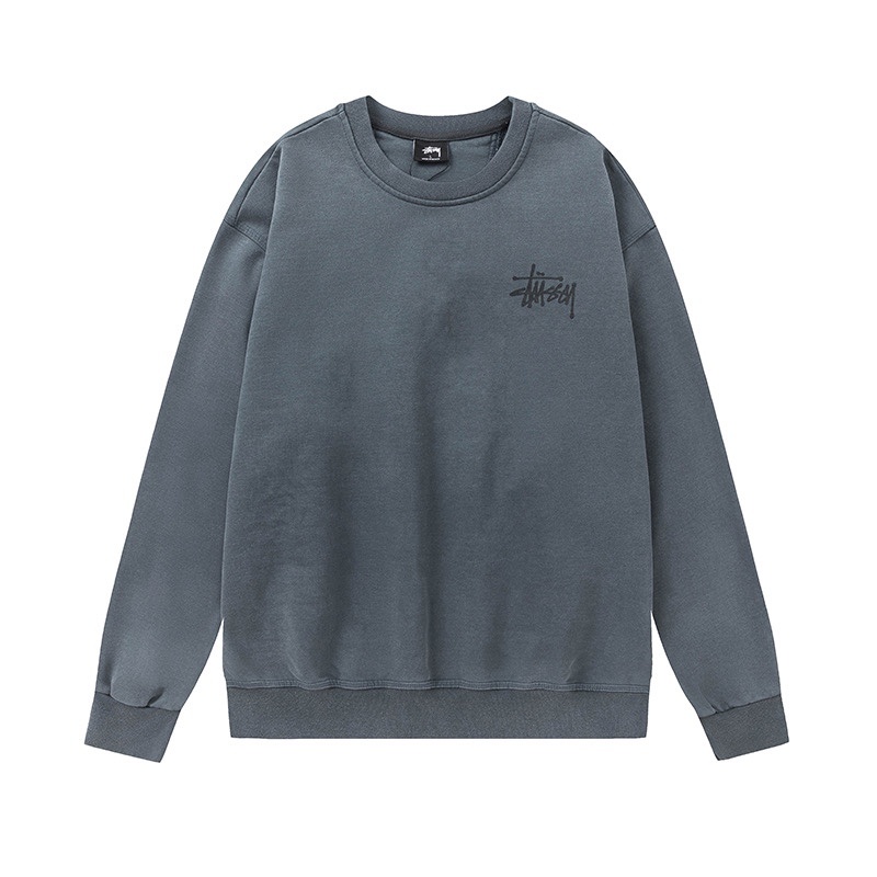Stussy Washed Round Neck Hoodie Grey OG0731364