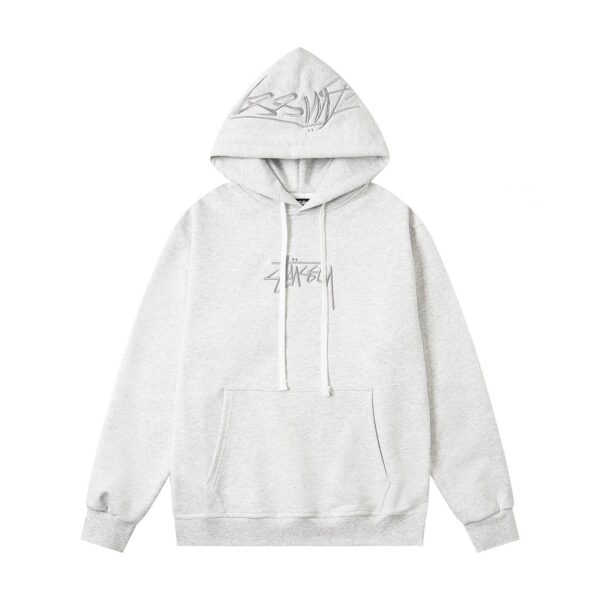 Stussy SS25 Hooded American Retro Hoodie Unisex Grey OG0731369