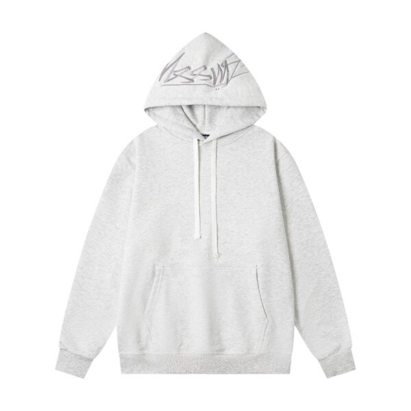 Stussy chest logo hooded American retro hoodie unisex Grey OG0731373