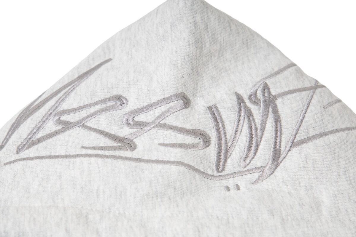 Stussy chest logo hooded American retro hoodie unisex Grey OG0731373