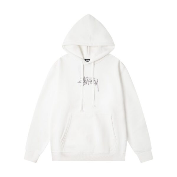 Stussy hooded American retro hoodie for both men and women White OG0801375