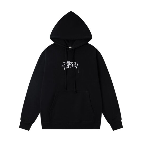 Stussy hooded American retro hoodie for both men and women Black OG0801376