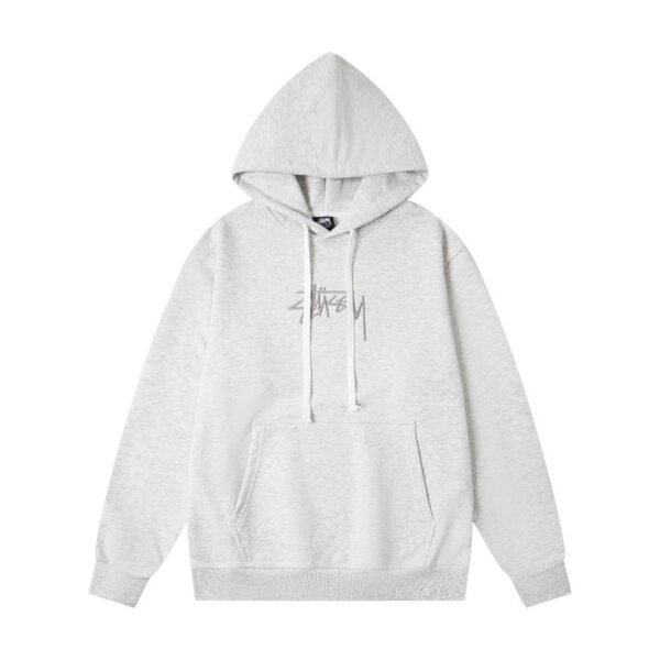 Stussy hooded American retro hoodie for both men and women Grey OG0801377