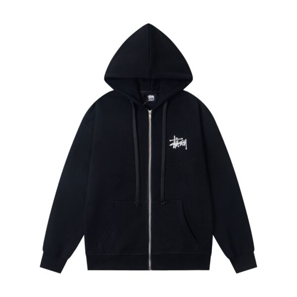 Stussy Basic Zip Hood Classic Zipper Hoodie Black OG0801378
