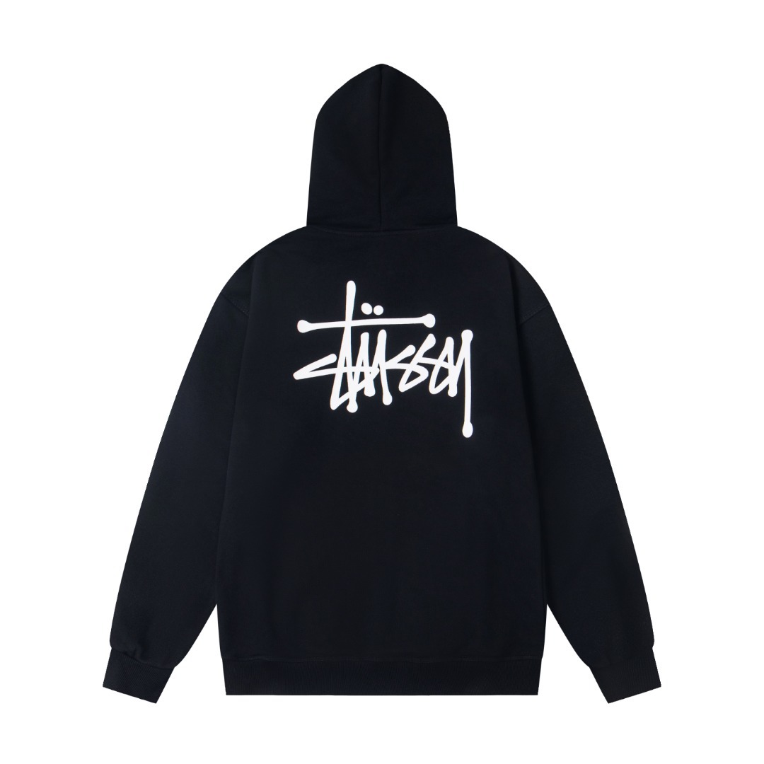 Stussy Basic Zip Hood Classic Zipper Hoodie Black OG0801378