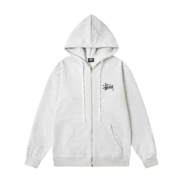 Stussy Basic Zip Hood Classic Zipper Hoodie Grey OG0801381