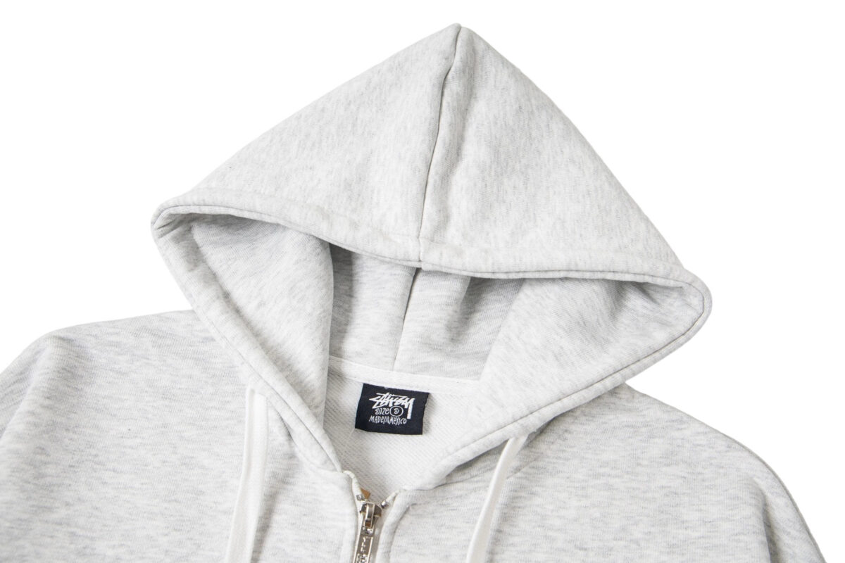 Stussy Basic Zip Hood Classic Zipper Hoodie Grey OG0801381