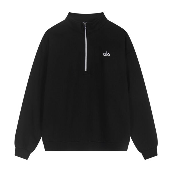 Alo Yoga Accolade 14 Zip Pullover Black OG0801414